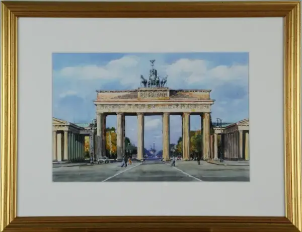 Bilderrahmen mit Passepartout für ein Berlin-Motiv